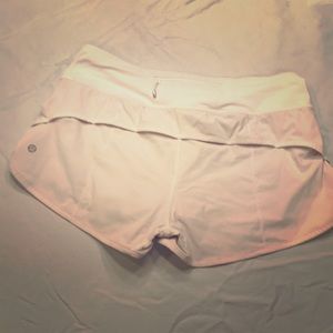 White lulu lemon shorts